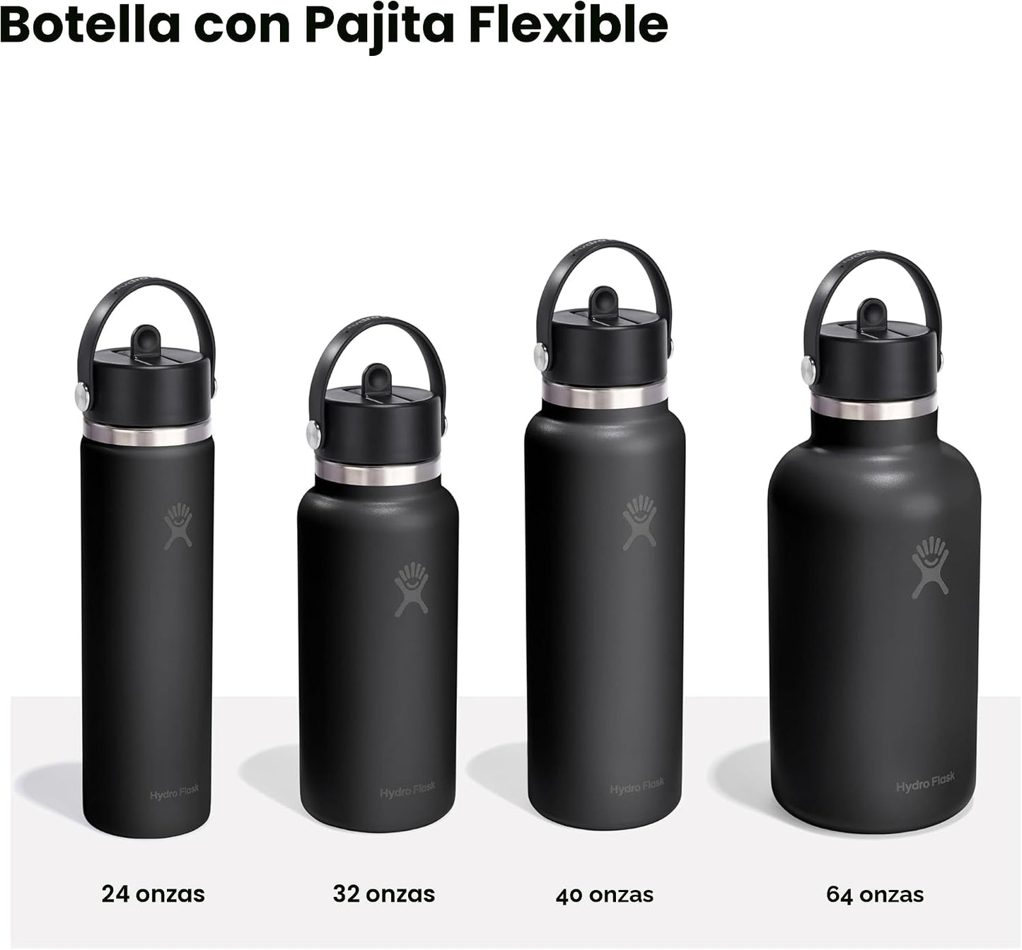 Botella Hydro Flask para agua, de acero inoxidable aislante, con ta...