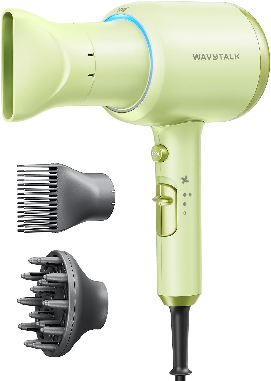 Secador de pelo Wavytalk con difusor, secador iónico soplado para c...