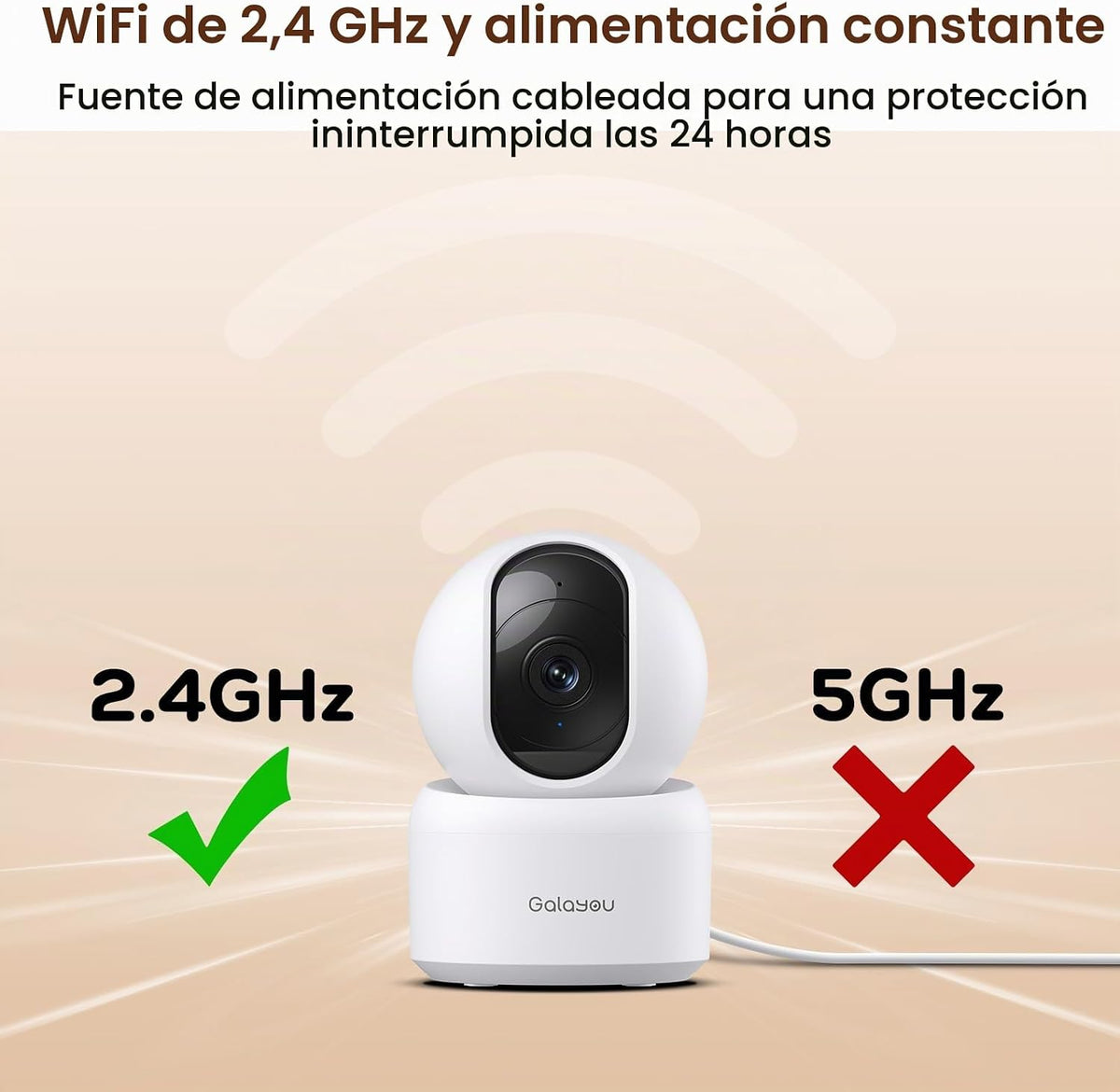 GALAYOU Cámaras interiores para seguridad en el hogar con seguimien...