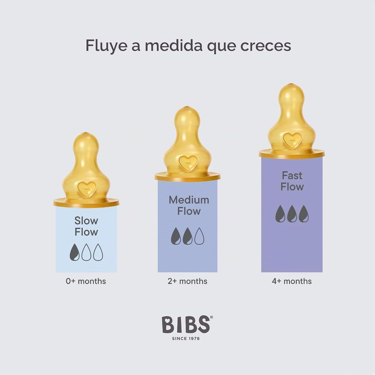 BIBS Biberón de cristal, 8.12 onzas, paquete de 1, pezón de goma na...