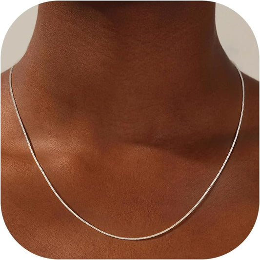 Treasure Bender Collar de oro delicado para mujer sin deslustre, co...