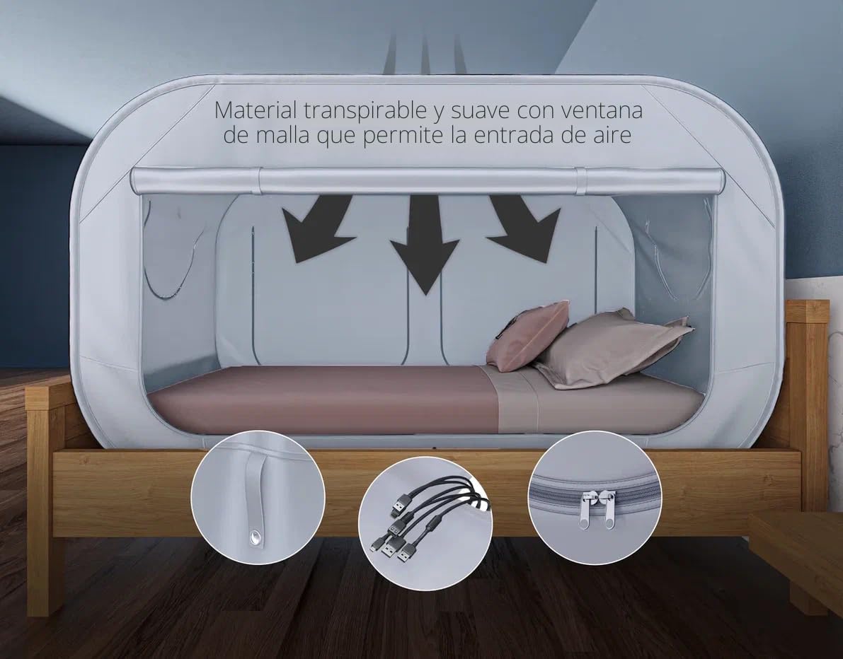 Skywin TidyFriend - Tienda de campaña para cama doble, toldo de pri...