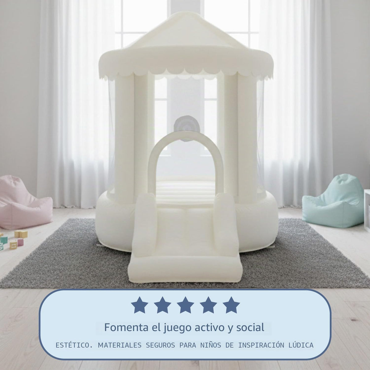 Bounceland Mini tienda de campaña Creamsicle Bounce House, 7.7 pies...