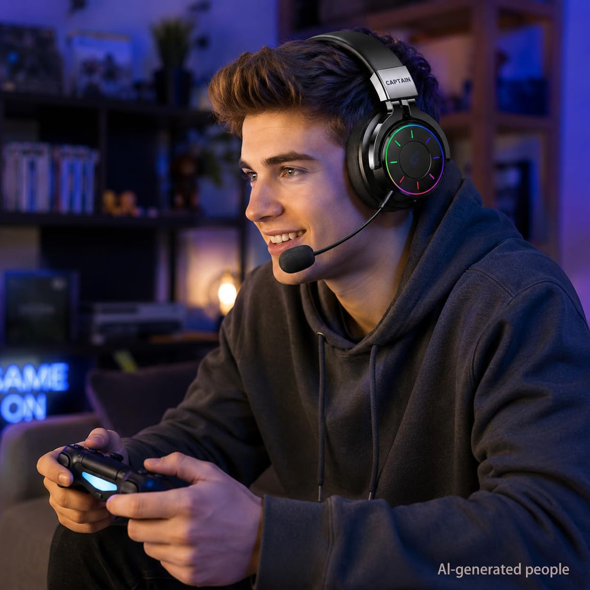 AOC Auriculares inalámbricos para juegos de 2.4 GHz para PS5, PC, P...