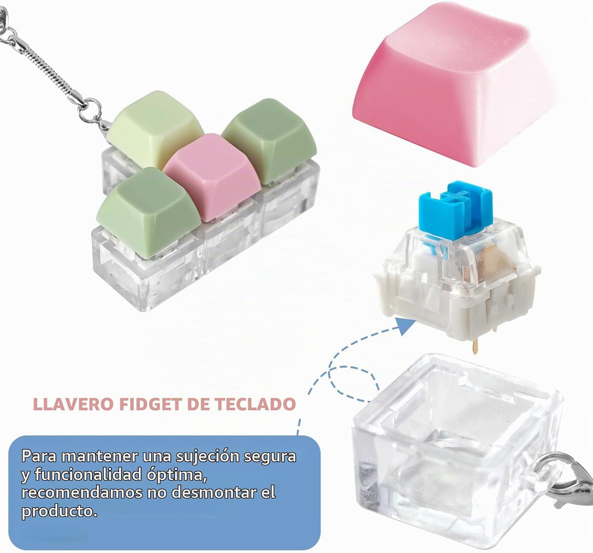 Juguete antiestrés con teclado de 3 piezas, juguete para aliviar el...