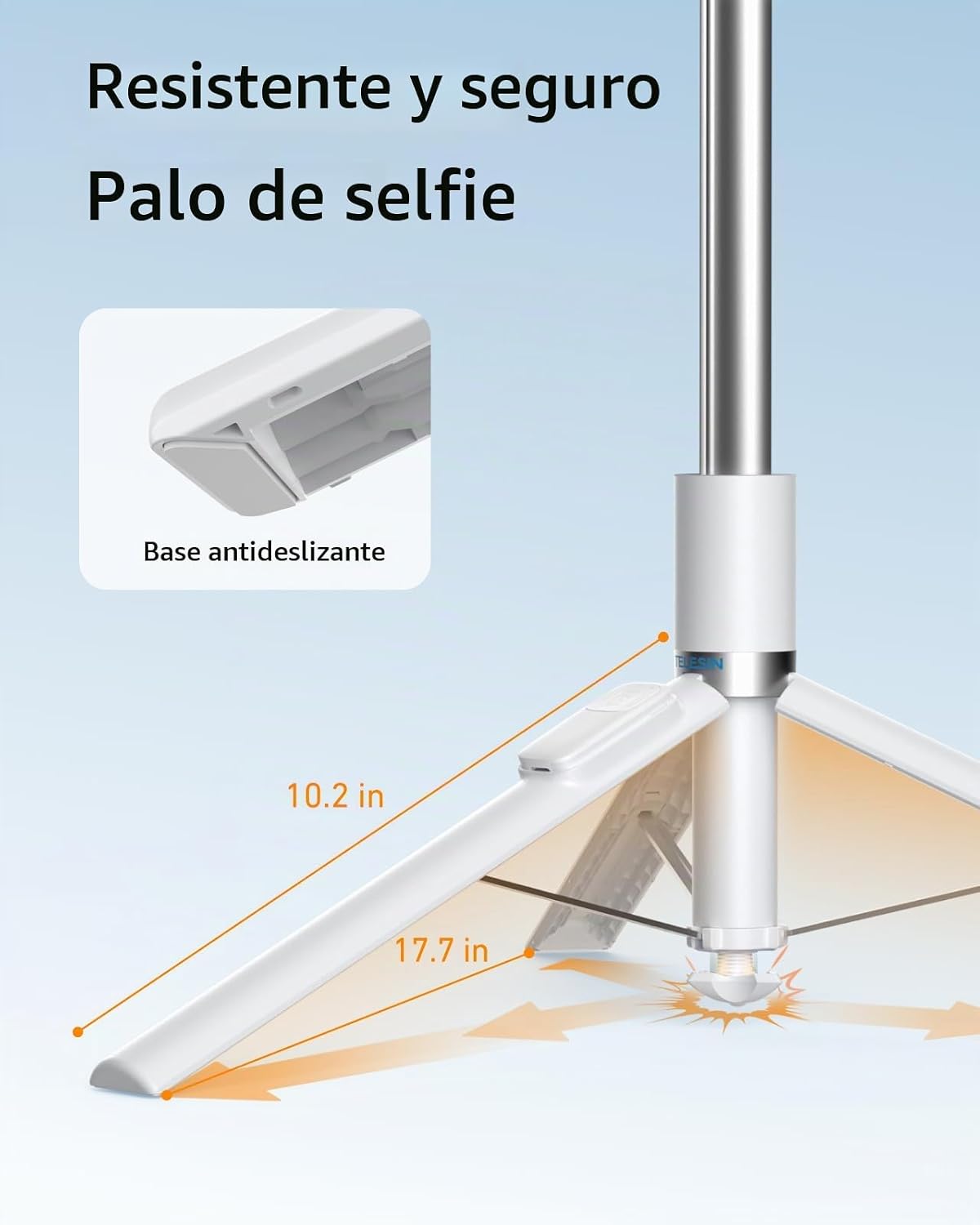TELESIN Soporte de trípode para teléfono de 70", palo selfie de...