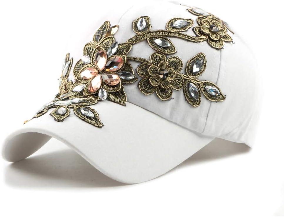 Gudessly Bling - Gorra de béisbol para mujer, diseño de flores, con...