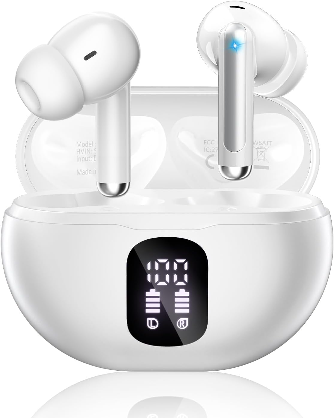 Auriculares inalámbricos, Bluetooth 5.4 auriculares estéreo de grav...