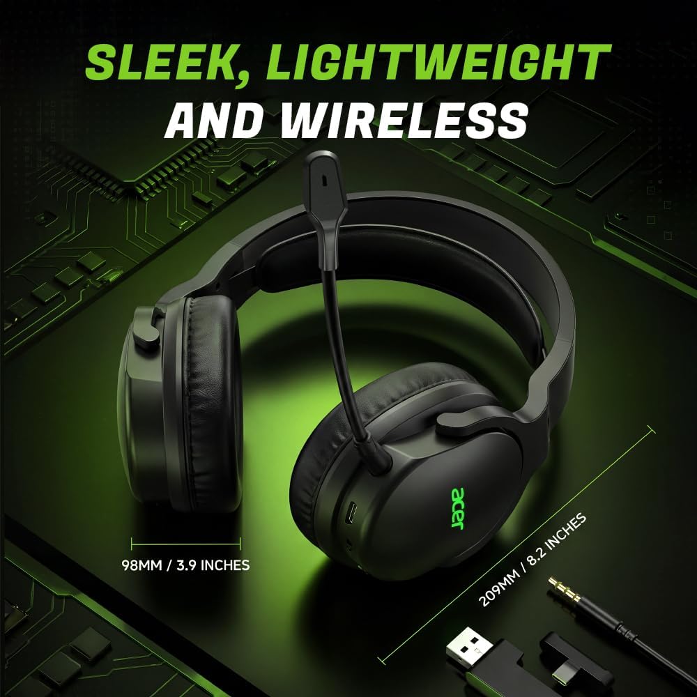 Acer Auriculares inalámbricos para juegos para PS5, PC, PS4, Switch...