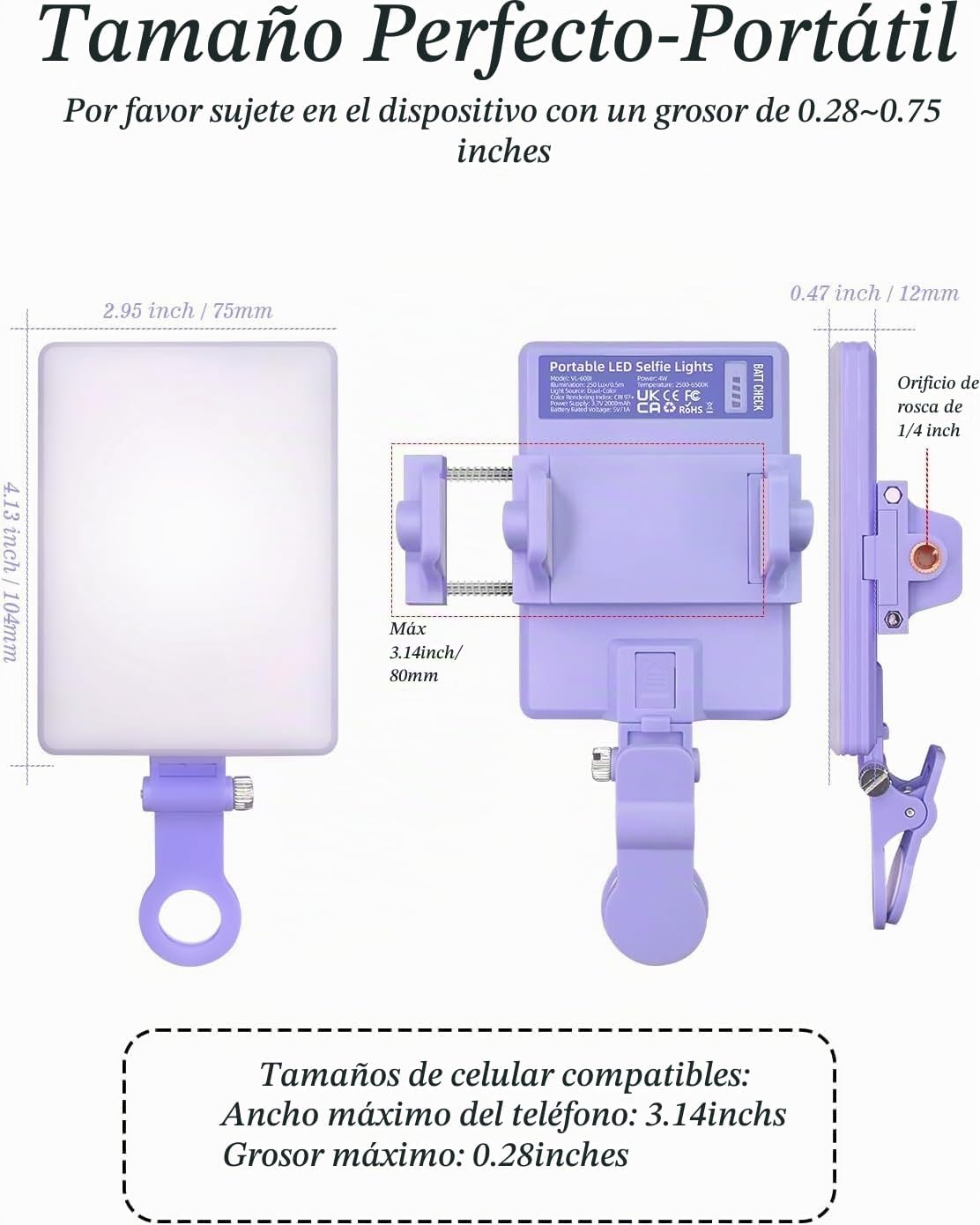 60 luces LED portátiles para selfies, iluminación de videoconferenc...