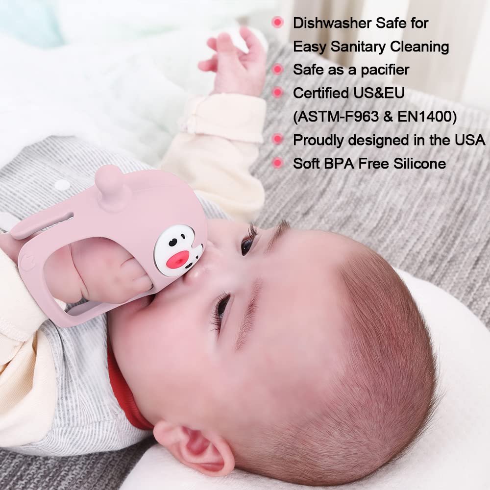 Smily Mia Penguin Buddy Never Drop - Juguete de dentición masticabl...