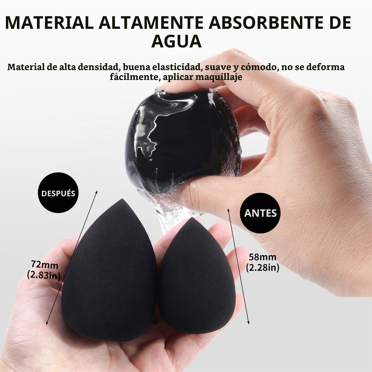MAANGE Juego de 30 brochas de maquillaje profesional con bolsa de t...