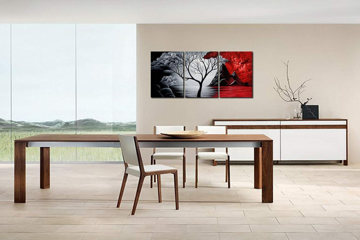 Wieco Art Extra Grande El Árbol de las Nubes Lienzo Giclée Moderno...