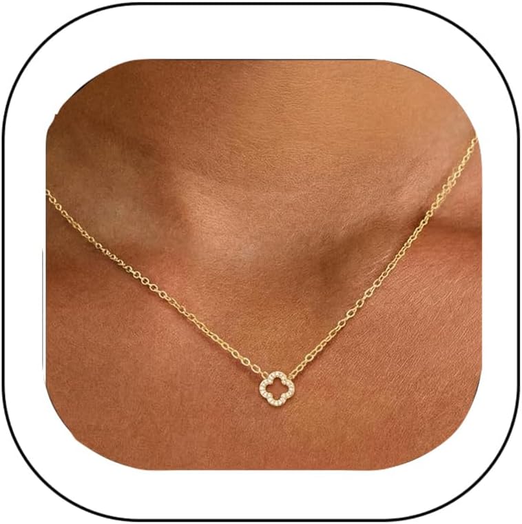 ZIVUYTAQ Delicados collares de oro para mujer, moderno, no se deslu...