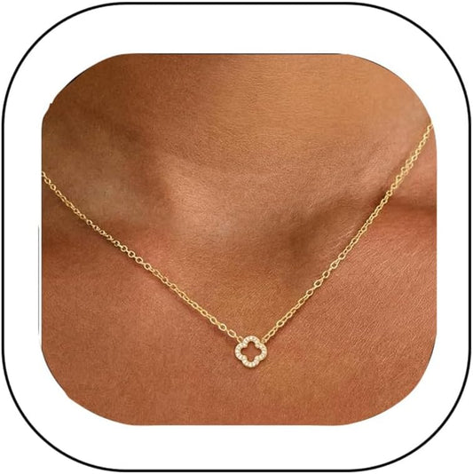 ZIVUYTAQ Delicados collares de oro para mujer, moderno, no se deslu...