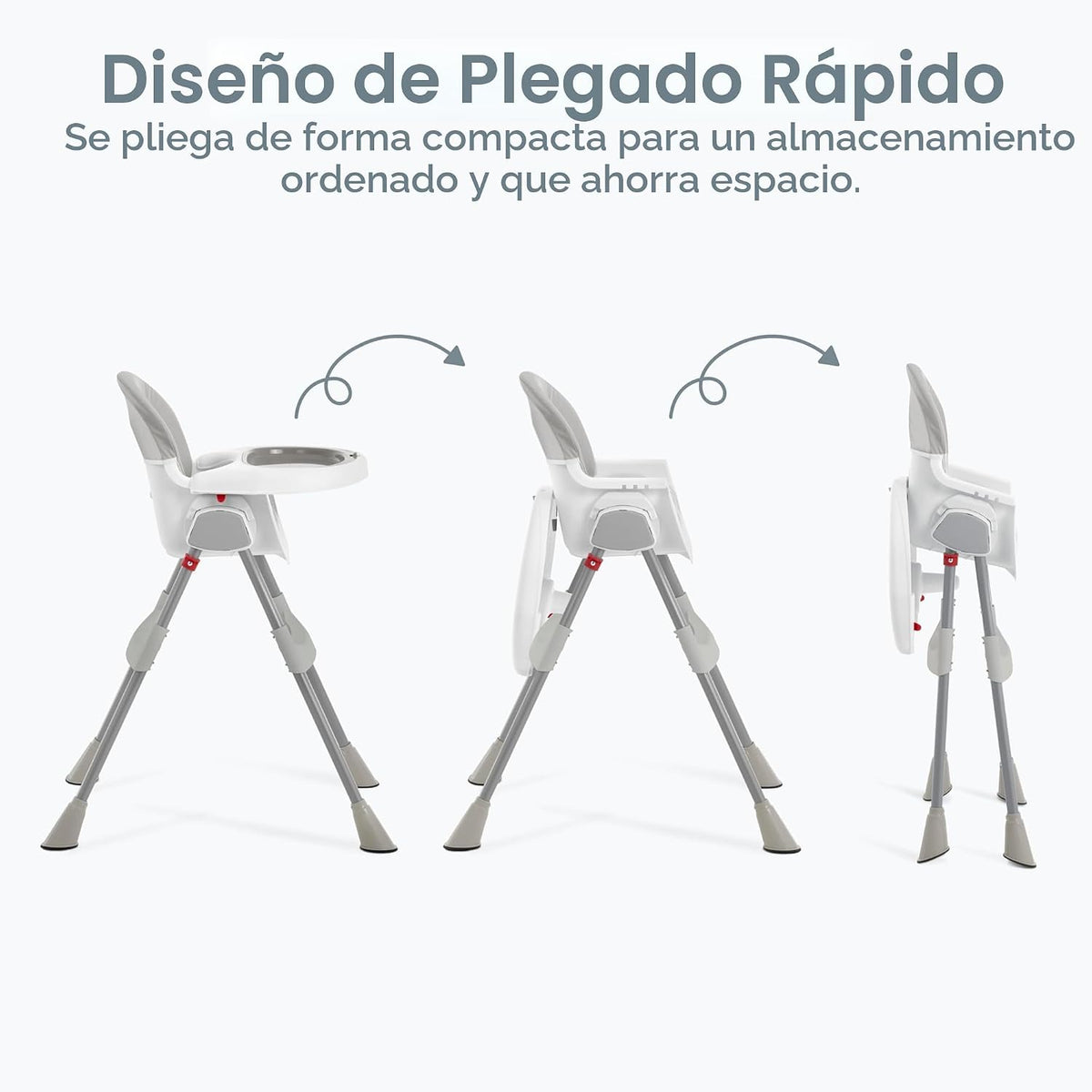 Dream On Me Silla alta portátil 2 en 1, silla alta compacta convert...