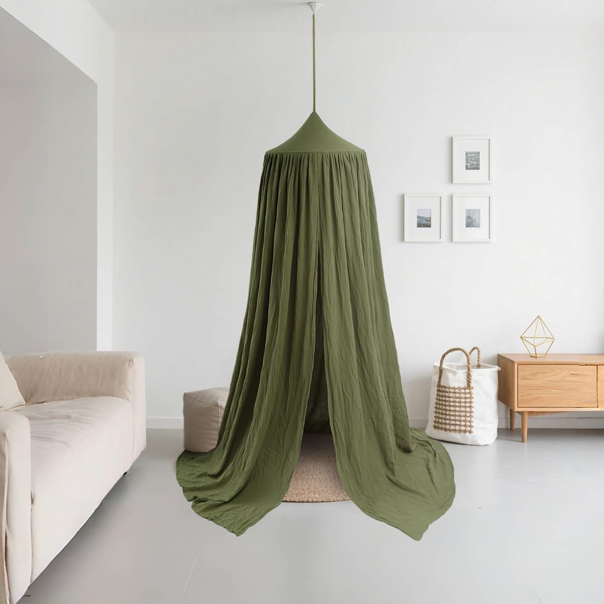Vhaso Dosel de Cama de Algodón para Niños, Habitación del Bebé Cort...