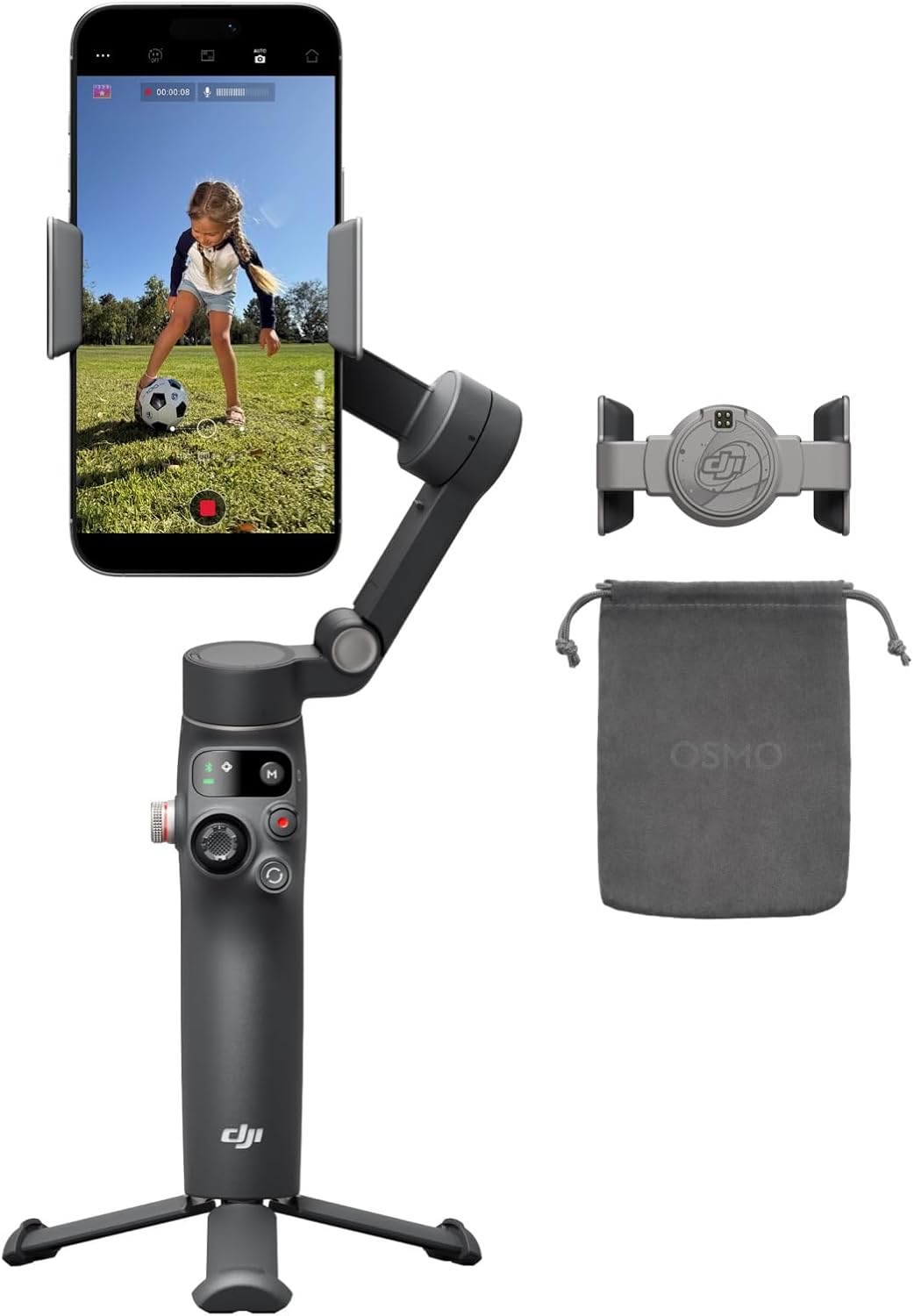 DJI Osmo Mobile 8 Standard Combo, estabilizador cardán para teléfon...