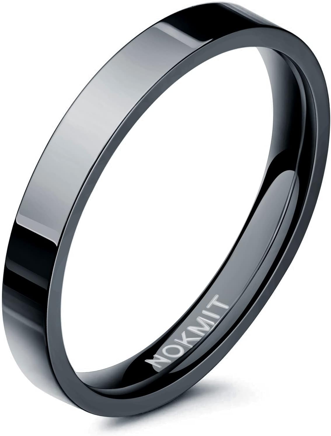 NOKMIT Anillos rellenos de oro de 14 quilates de 3 mm para mujeres,...
