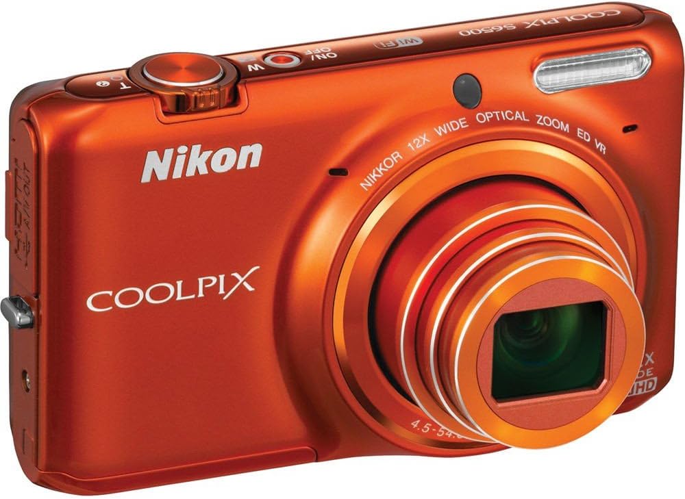 Nikon COOLPIX S6500 Cámara digital Wi-Fi con zoom de 12x (naranja)