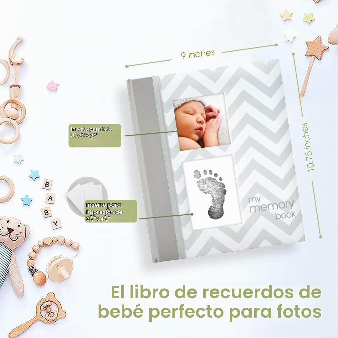 Pearhead - Libro de recuerdos del bebé Chevron los primeros 5 años,...