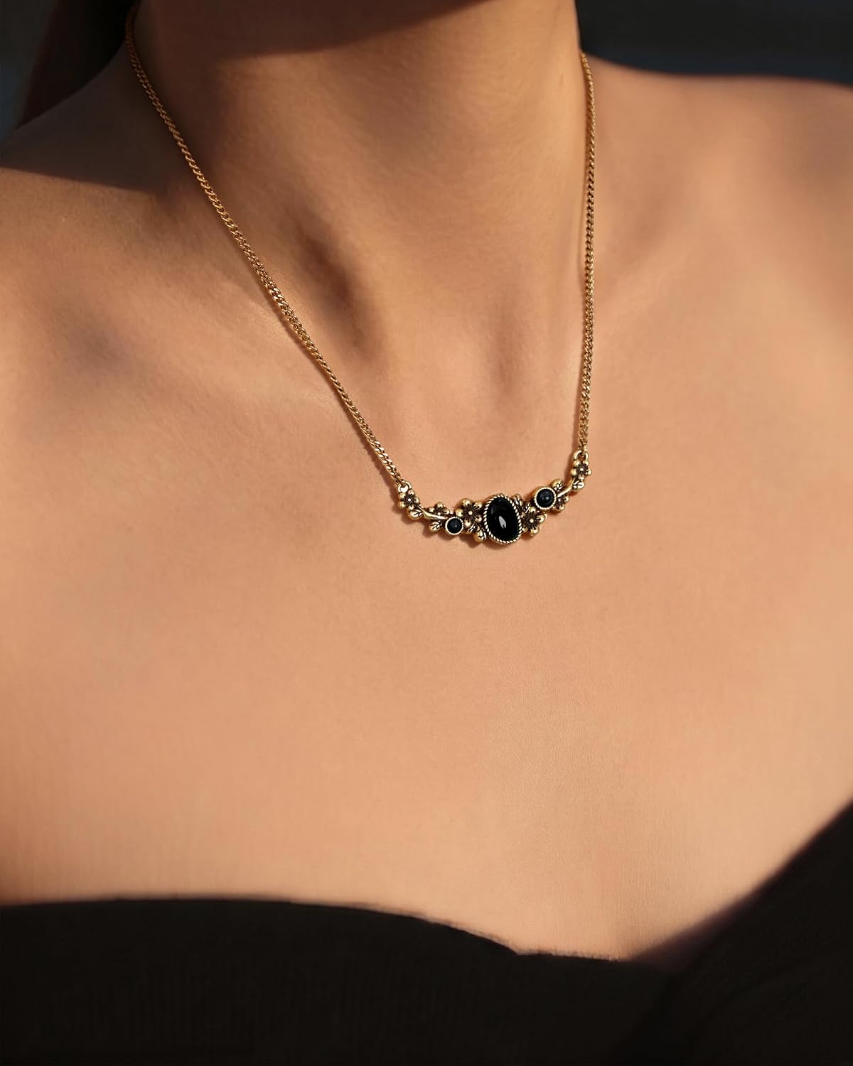 Collar turquesa con piedra floral Wrangler, joyería turquesa para m...