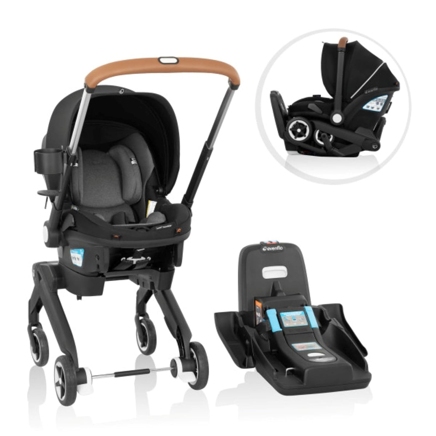 Evenflo GOLD Shyft DualRide Silla de coche y cochecito para bebé Co...