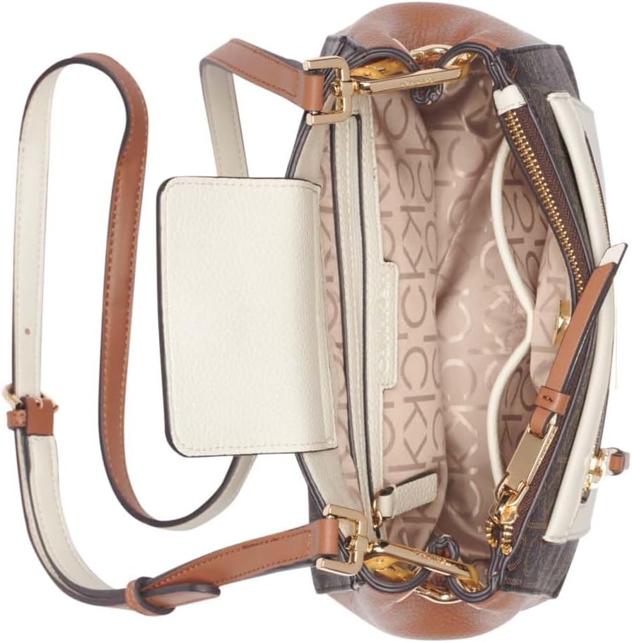 Calvin Klein Bolso bandolera Hadley con tres compartimentos para mujer