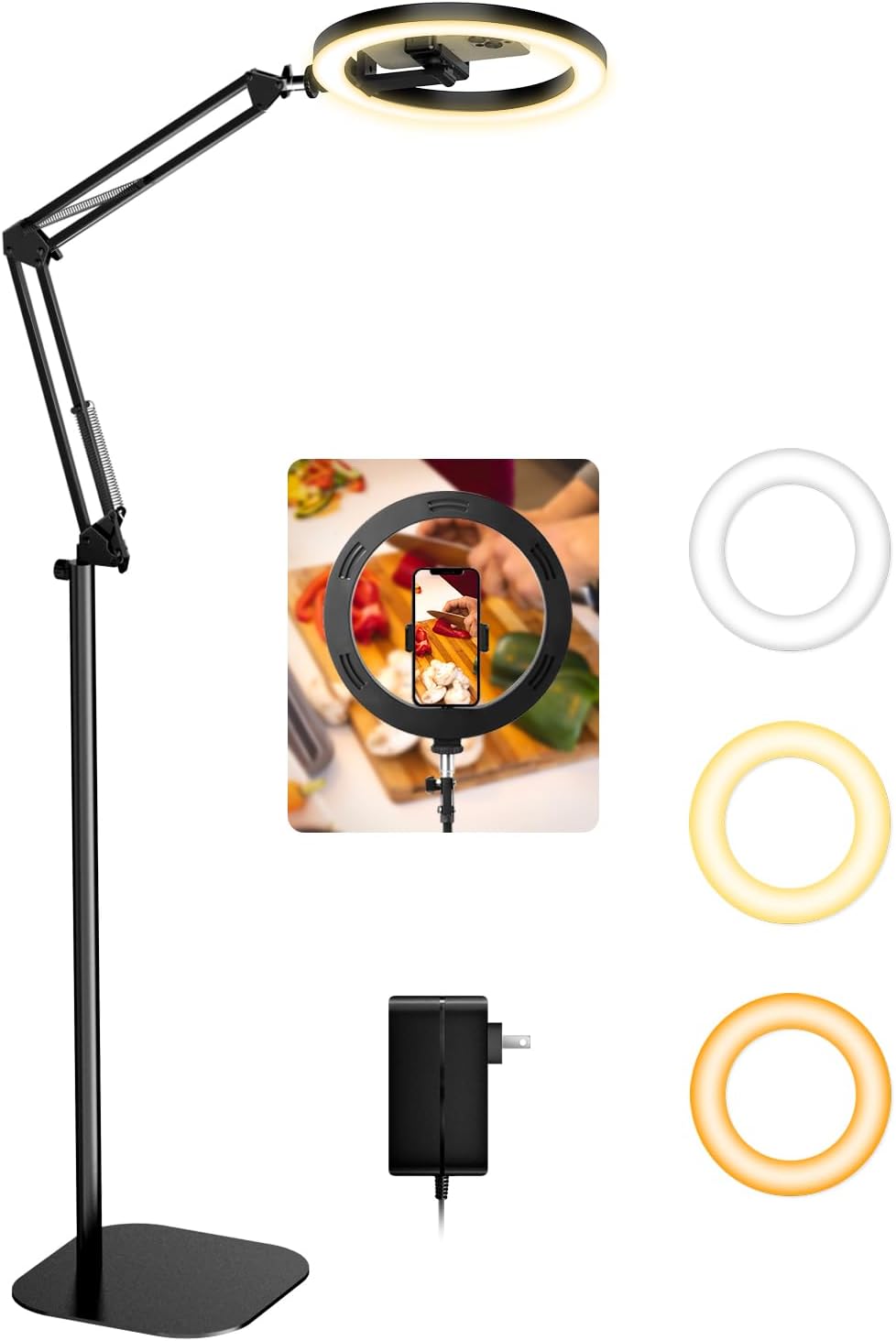 Anillo de luz con trípode de soporte para iPhone \u2013 Trípode sup...