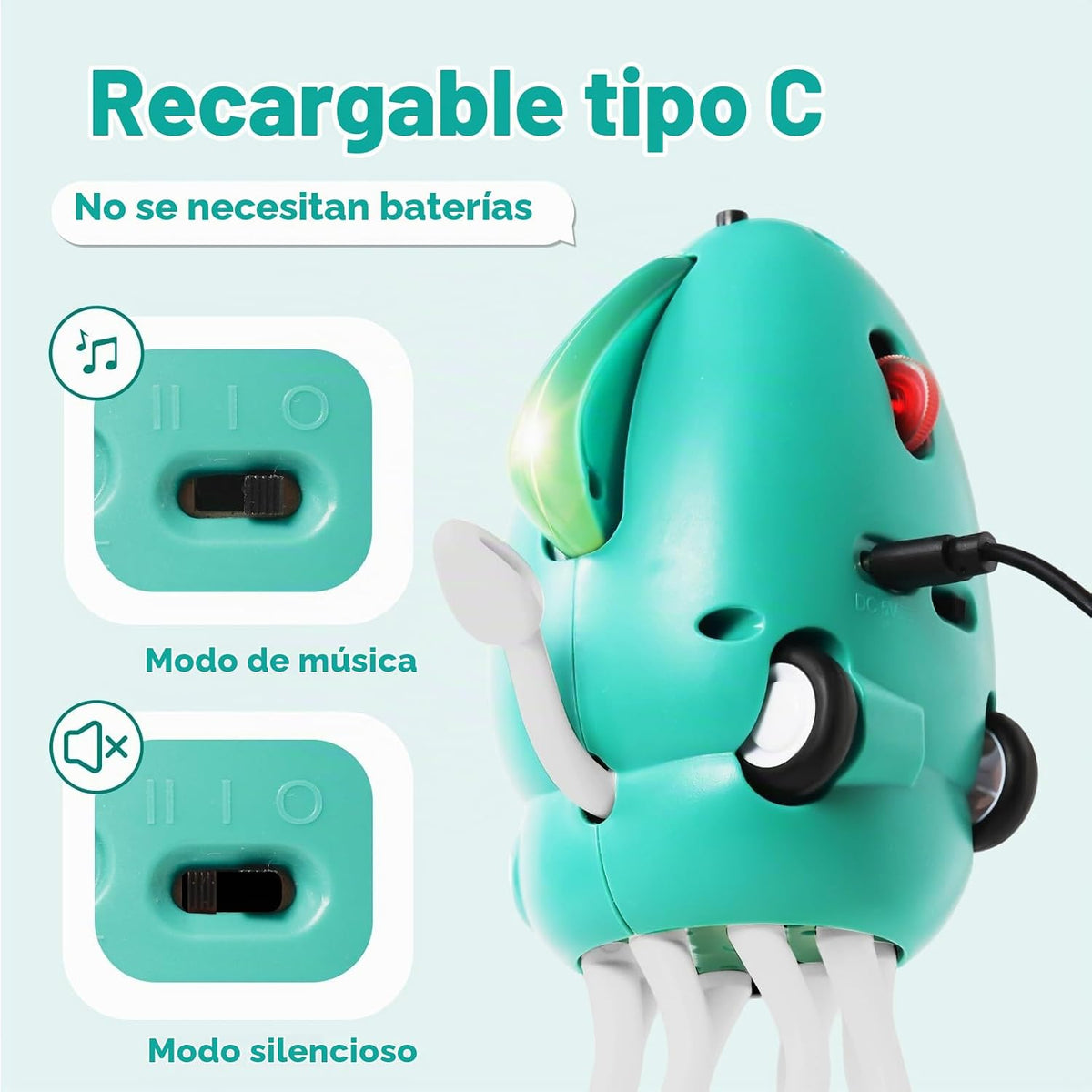 Juguetes para Bebés de Pulpo Bailarín, Juguete de Calamar Gateador...
