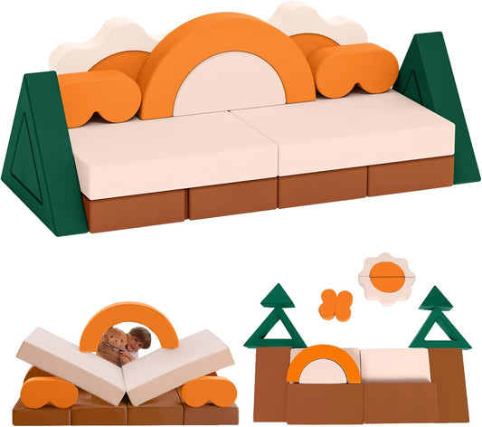 Erament Sofá de Juego Modular para Niños de 18 Piezas - Sofá para N...