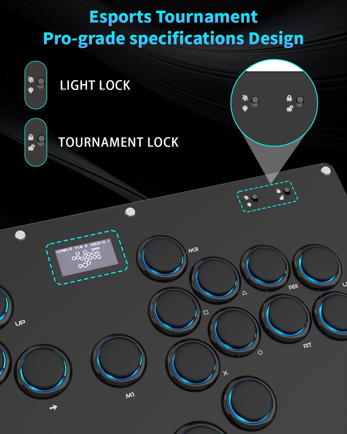GuileKeys GK-18 Arcade Stick sin palanca, controlador de lucha con...