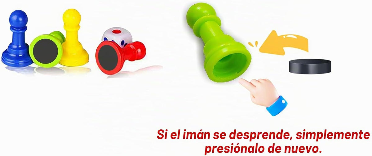 KIDAMI Juego de Serpientes y Escaleras Magnético con Caja de Almace...
