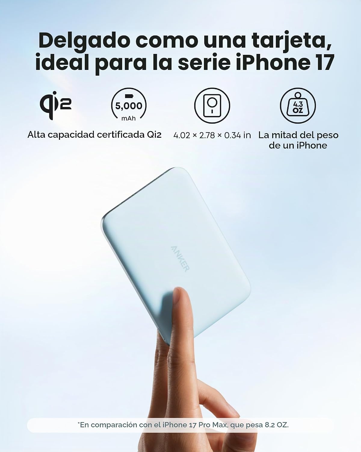 Anker Banco de energía magnética nano, cargador portátil de 15 W |...