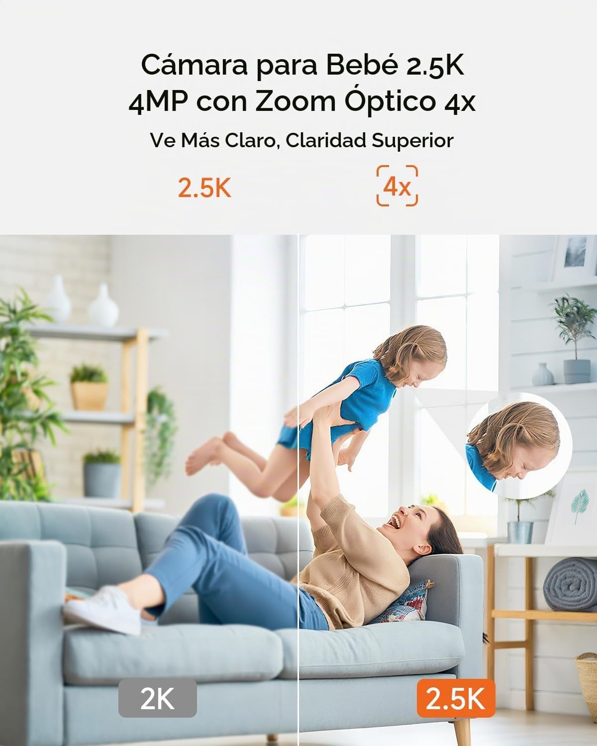 Cámara CINMOORE de 4MP para seguridad del hogar, tarjeta SD de 32GB...
