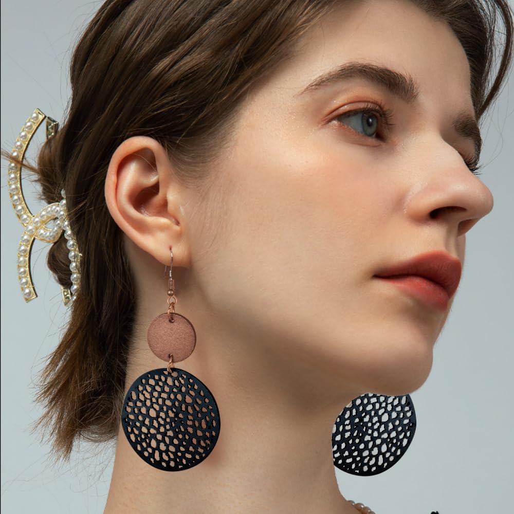 12 Pares de Aretes Colgantes de Cristal Drusa en Forma de Lágrima p...