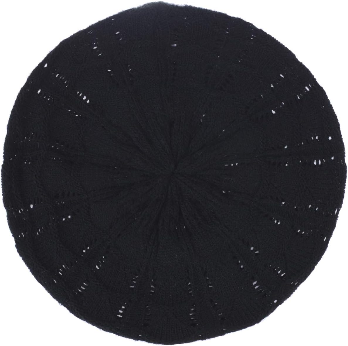 BYOS - Gorro de punto suave y ligero con corte aireado de ganchillo