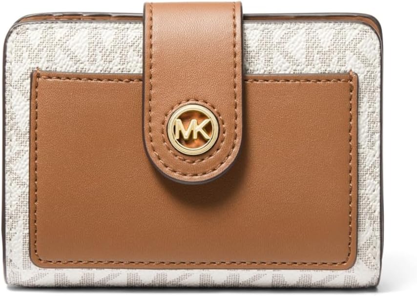 Michael Kors Mk Charm Small Tab Cartera compacta con bolsillo para...