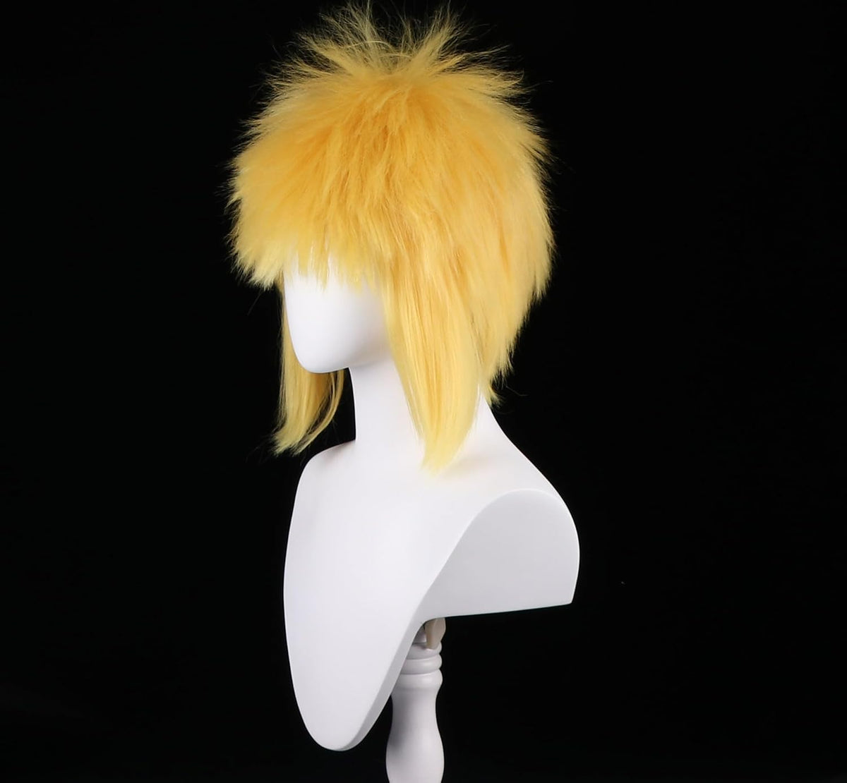 Peluca corta y esponjosa rubia dorada masculina de héroe anime, cos...