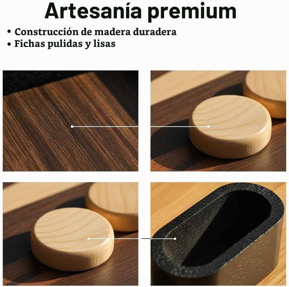 Juegos de backgammon de 15 pulgadas con tablero plegable, juego gra...