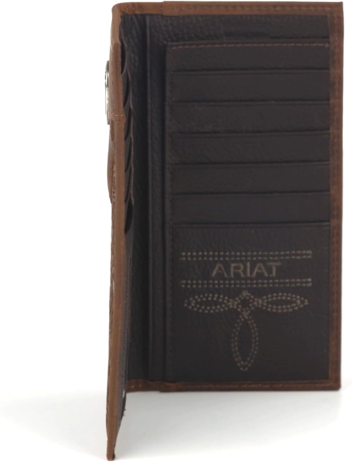 ARIAT Shield Concho - Cartera de chequera con estampado floral para...