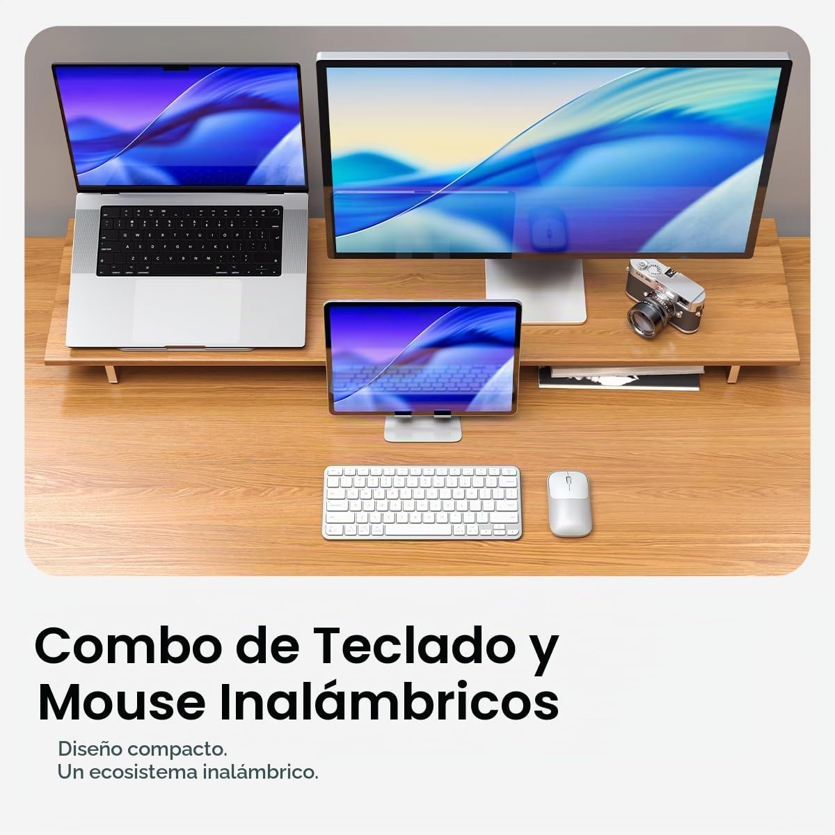 Satechi Combo de teclado y mouse inalámbricos, Slim CEX1 con empare...