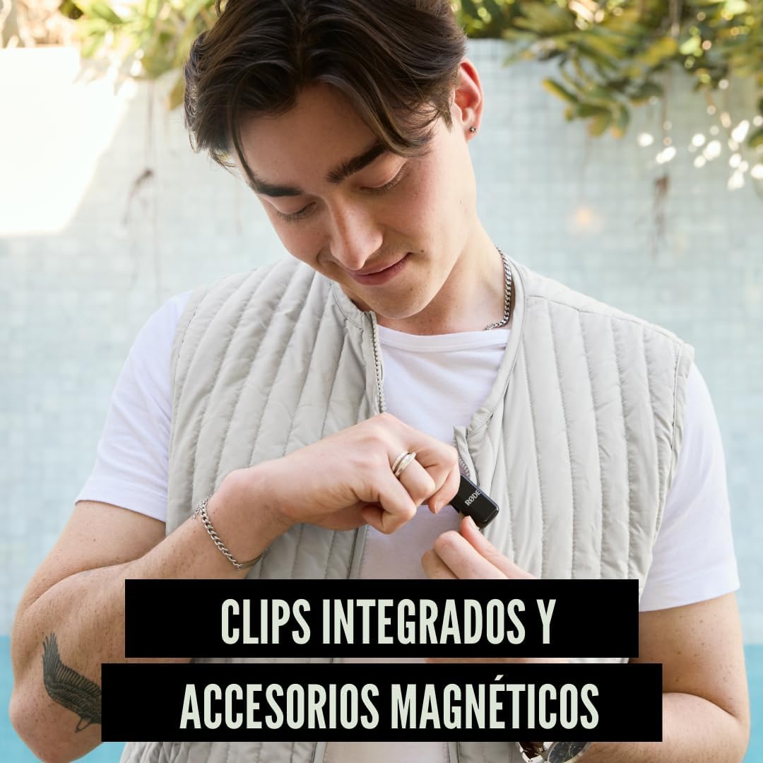 RØDE Micro inalámbrico - Micrófono inalámbrico compacto, dos mics c...