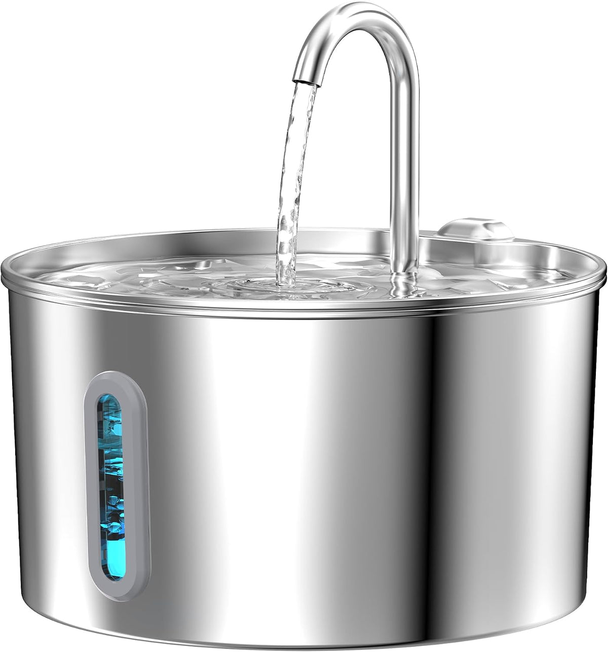 Fuente de agua para gatos de acero inoxidable: Fuente para gatos de...