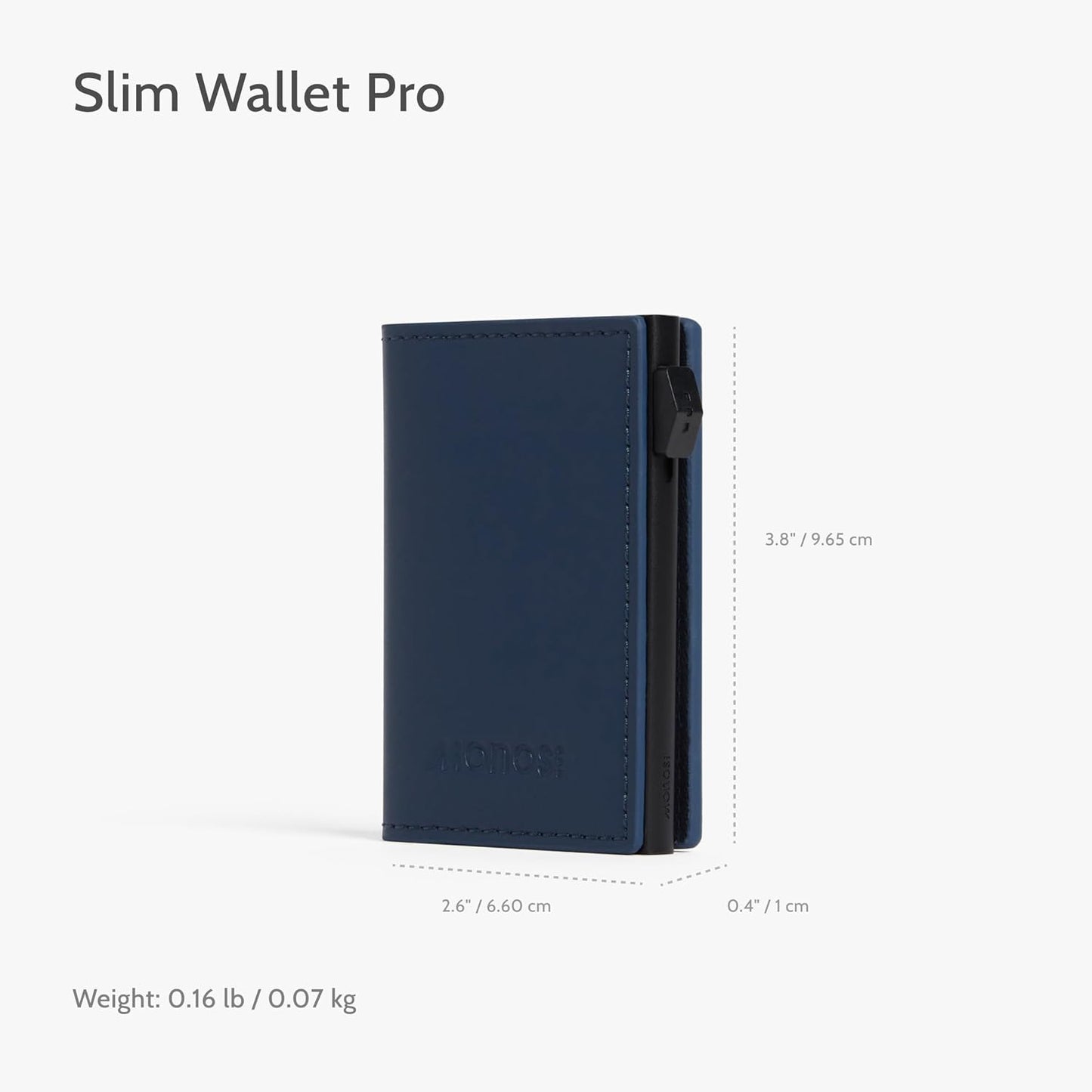 Monos Slim Wallet Pro - Cartera de aluminio con bloqueo RFID | Cuer...