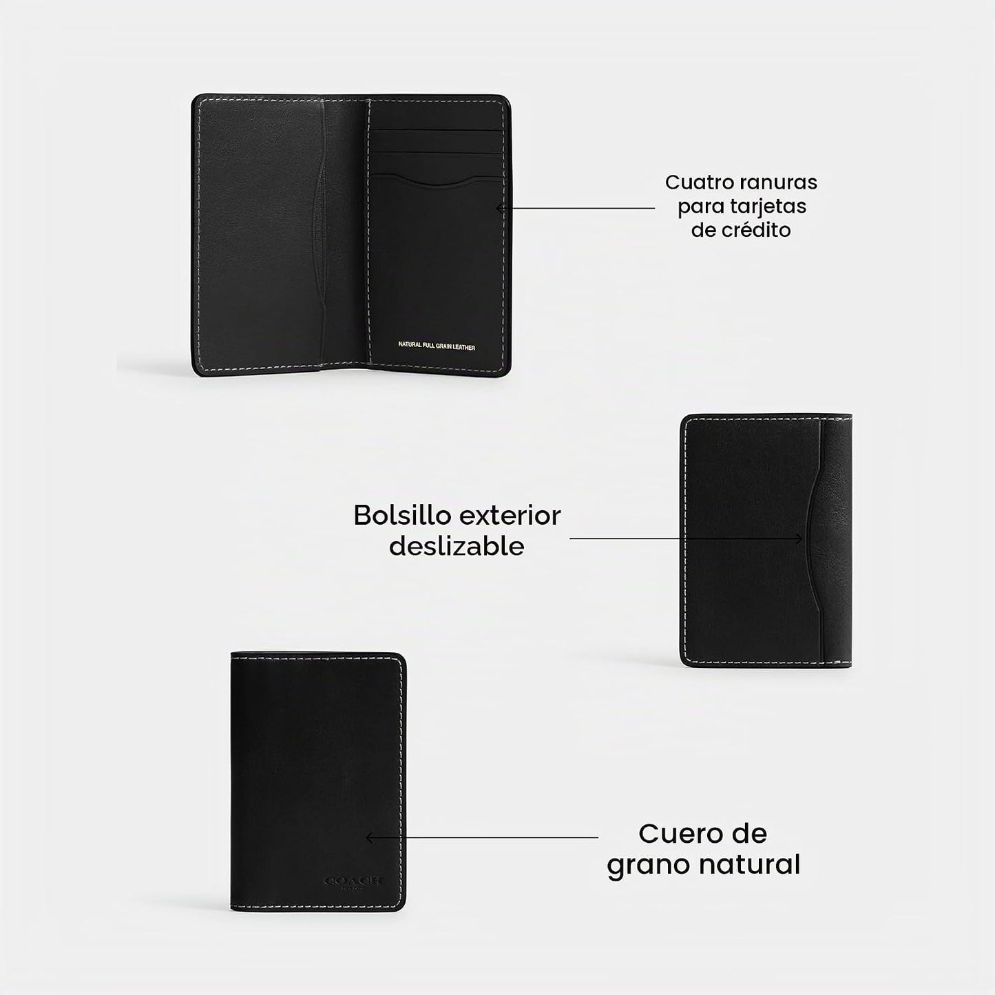 Coach - Cartera para tarjetas