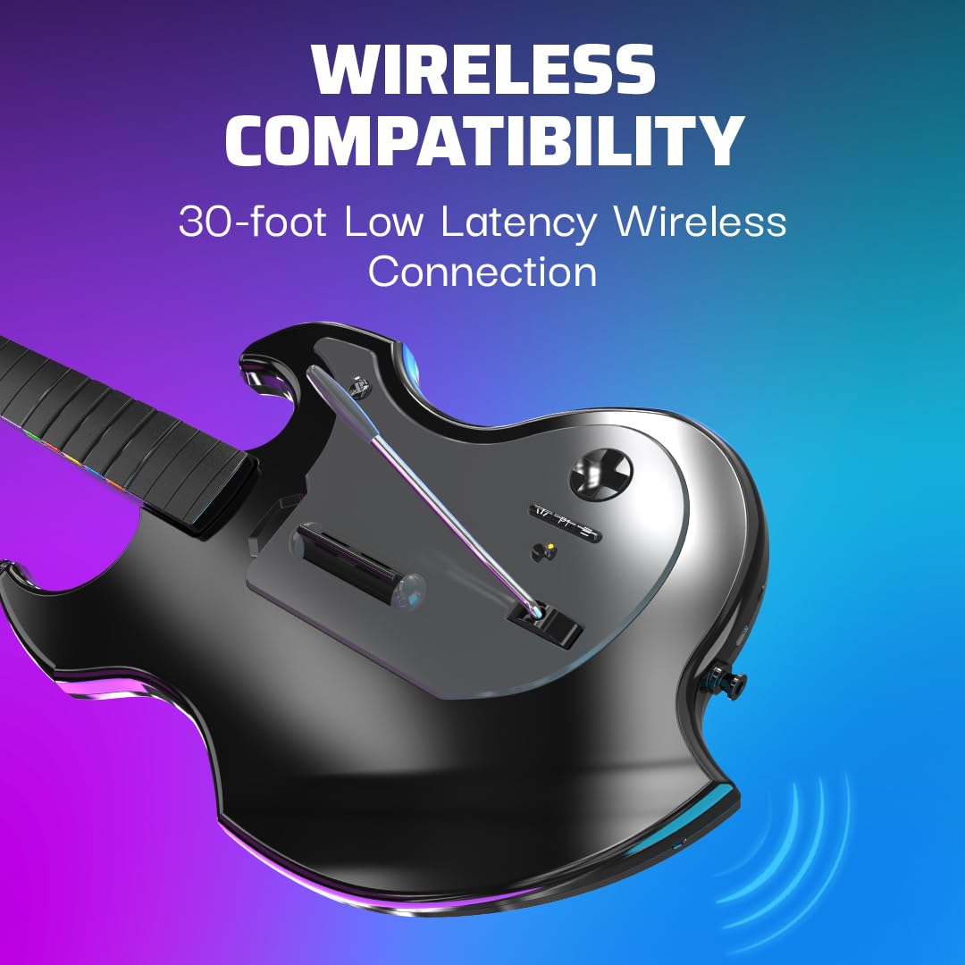 PDP RIFFMASTER Controlador de Guitarra Inalámbrico para PlayStation...