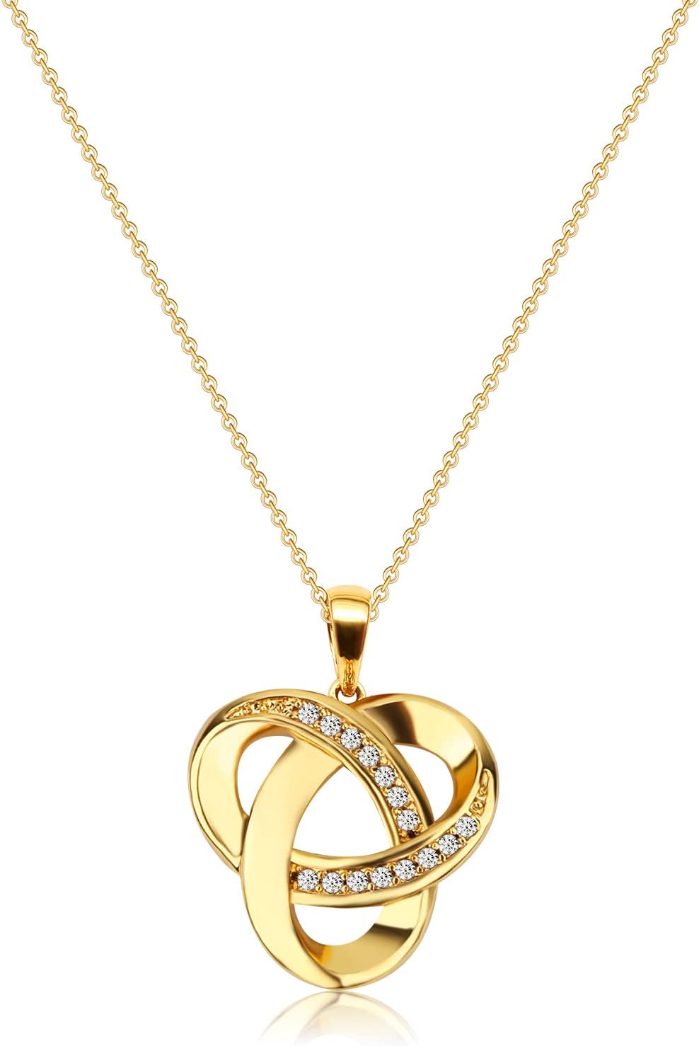 Collar de nudo de amor Alsanix, collar colgante de nudo de amor con...