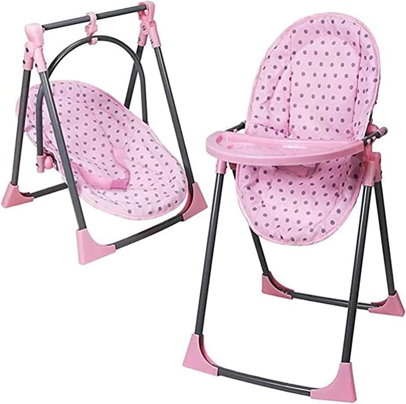 Lissi Juego de silla alta convertible 6 en 1 de muñeca bebé
