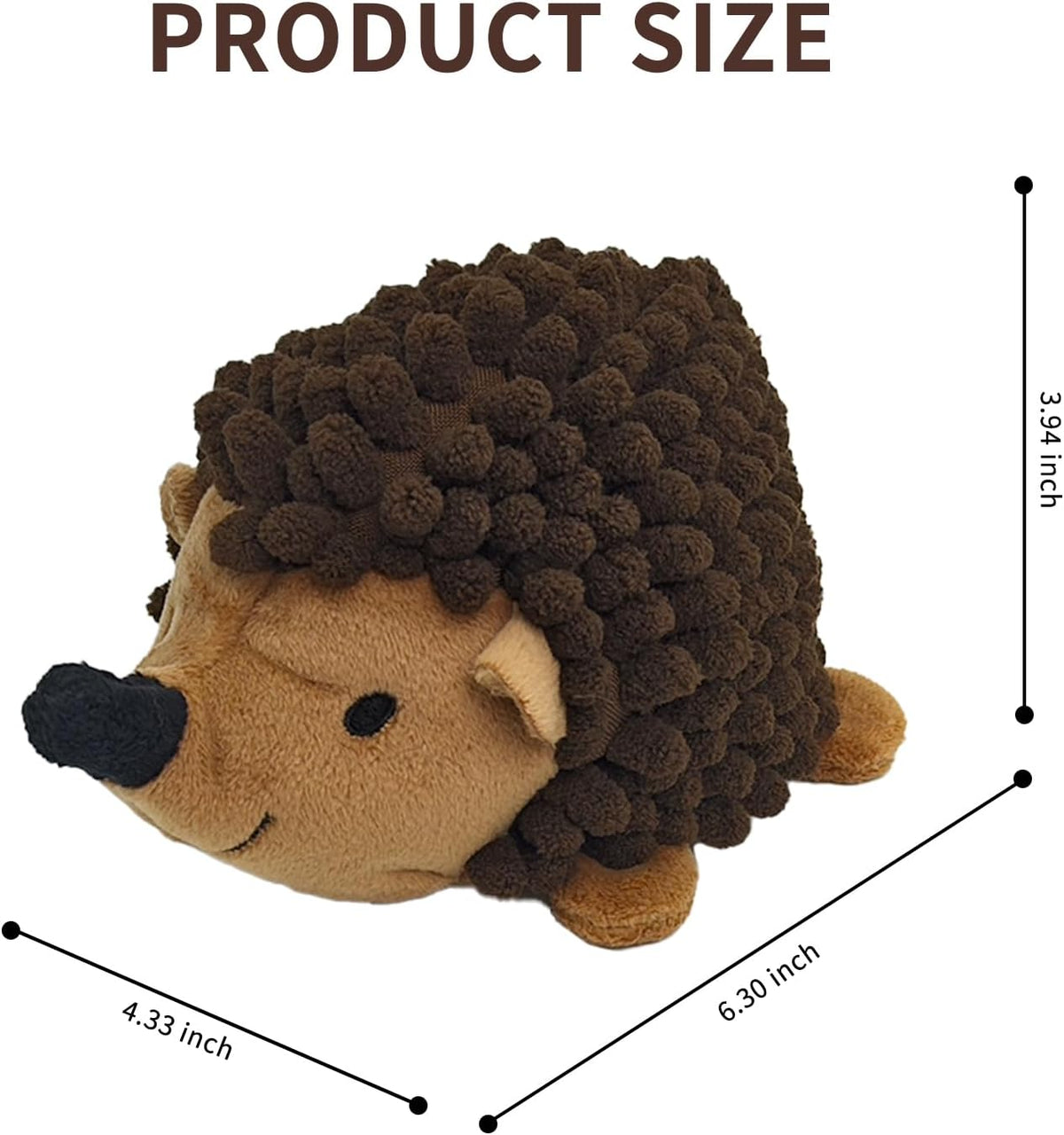 Juguetes para perros de erizo 2 en 1 sin relleno, 3 piezas, bola ch...